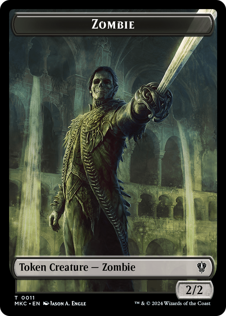 Vizier of Many Faces // Zombie Double-Sided Token [Murders at Karlov Manor Commander Tokens] | Gamer Loot