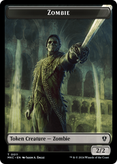 Copy // Zombie Double-Sided Token [Murders at Karlov Manor Commander Tokens] | Gamer Loot