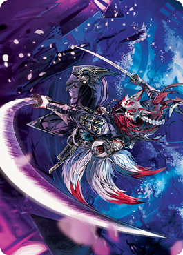 Blade-Blizzard Kitsune Art Card [Kamigawa: Neon Dynasty Art Series] | Gamer Loot