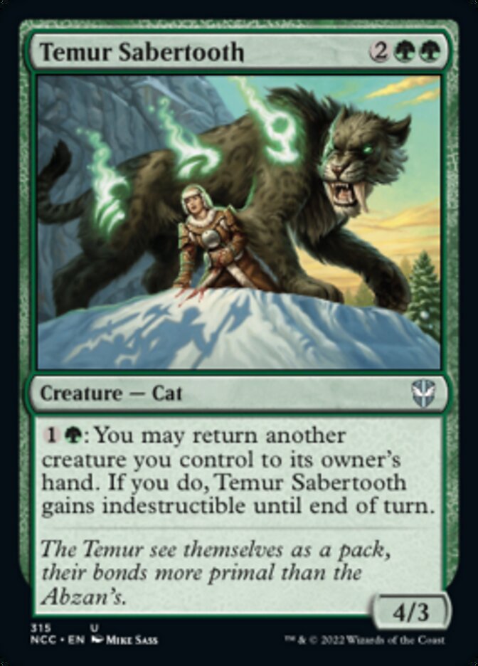 Temur Sabertooth [Streets of New Capenna Commander] | Gamer Loot