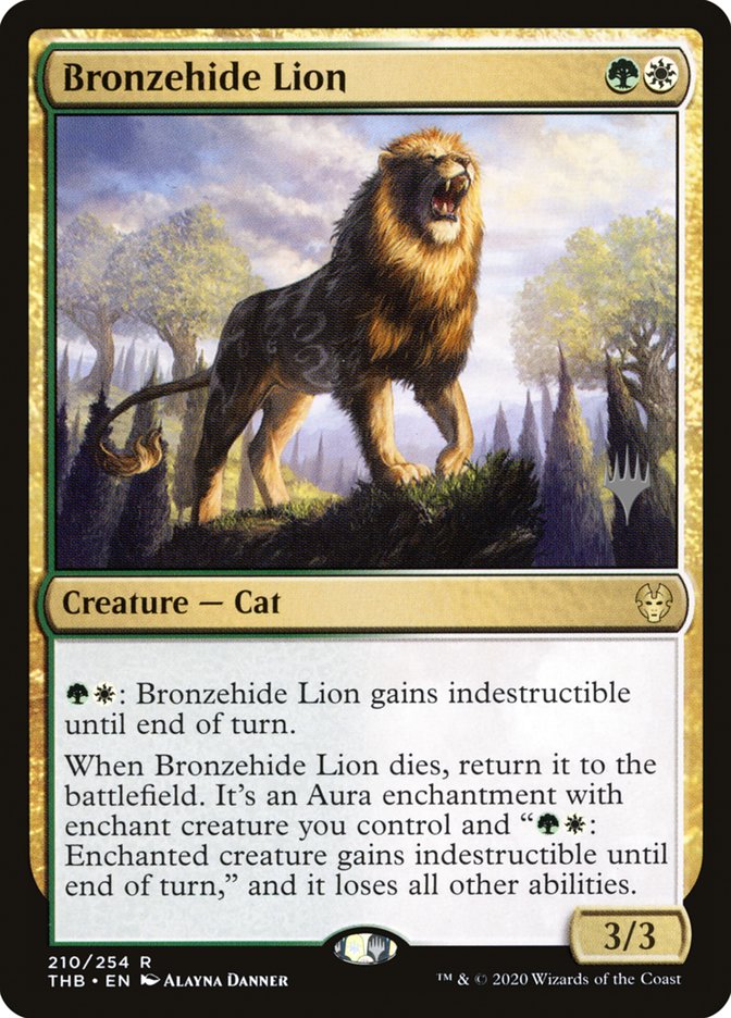 Bronzehide Lion (Promo Pack) [Theros Beyond Death Promos] | Gamer Loot