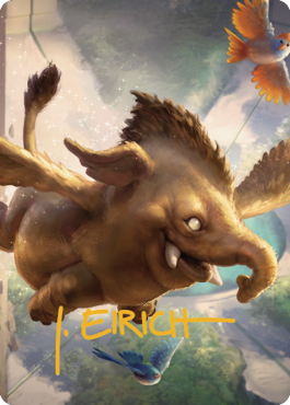 Lulu, Loyal Hollyphant Art Card (18) (Gold-Stamped Signature) [Commander Legends: Battle for Baldur's Gate Art Series] | Gamer Loot