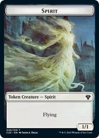 Spirit // Treasure Double-sided Token [Commander 2020 Tokens] | Gamer Loot