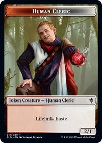 Human Cleric // Food (17) Double-sided Token [Throne of Eldraine Tokens] | Gamer Loot