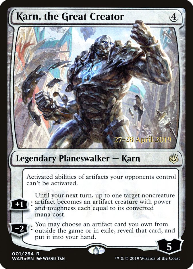 Karn, the Great Creator  [War of the Spark Prerelease Promos] | Gamer Loot