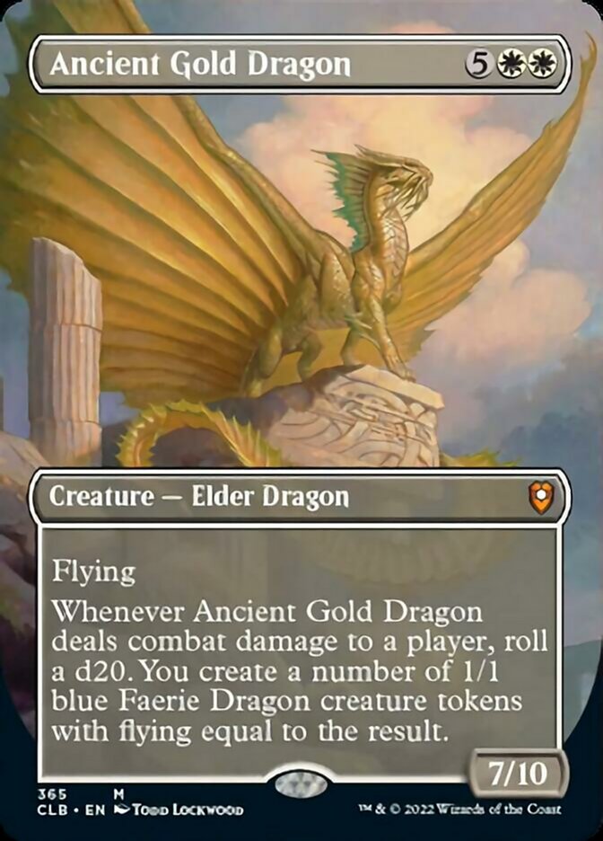 Ancient Gold Dragon (Borderless Alternate Art) [Commander Legends: Battle for Baldur's Gate] | Gamer Loot