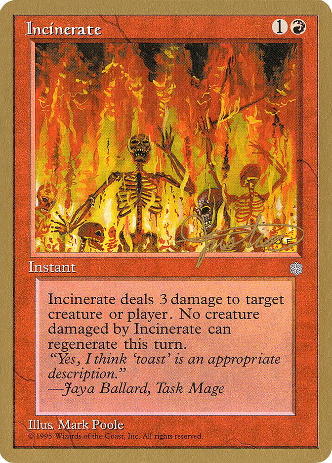 Incinerate (Mark Justice) [Pro Tour Collector Set] | Gamer Loot