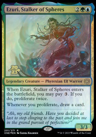 Ezuri, Stalker of Spheres [Phyrexia: All Will Be One Prerelease Promos] | Gamer Loot