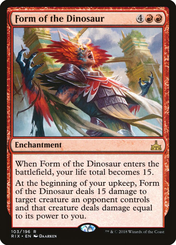 Form of the Dinosaur [Rivals of Ixalan] | Gamer Loot