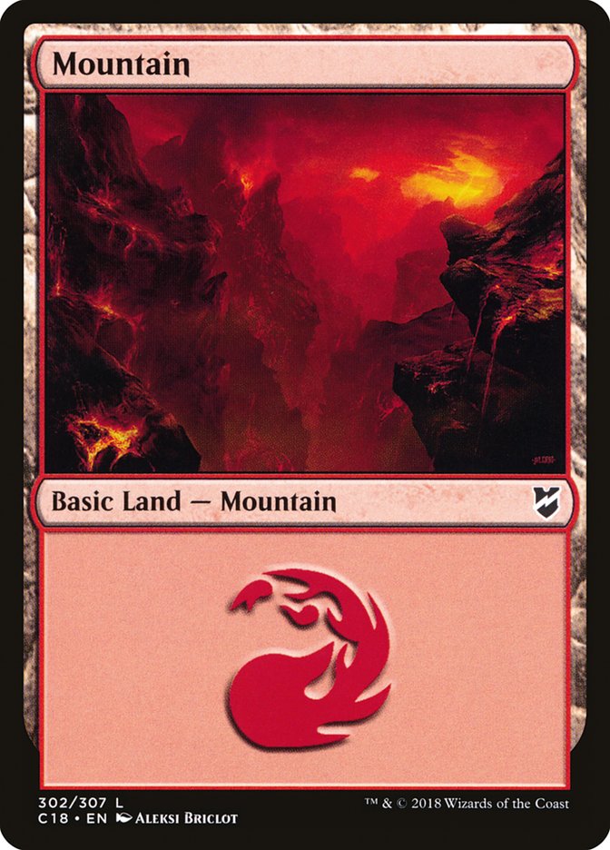 Mountain (302) [Commander 2018] | Gamer Loot