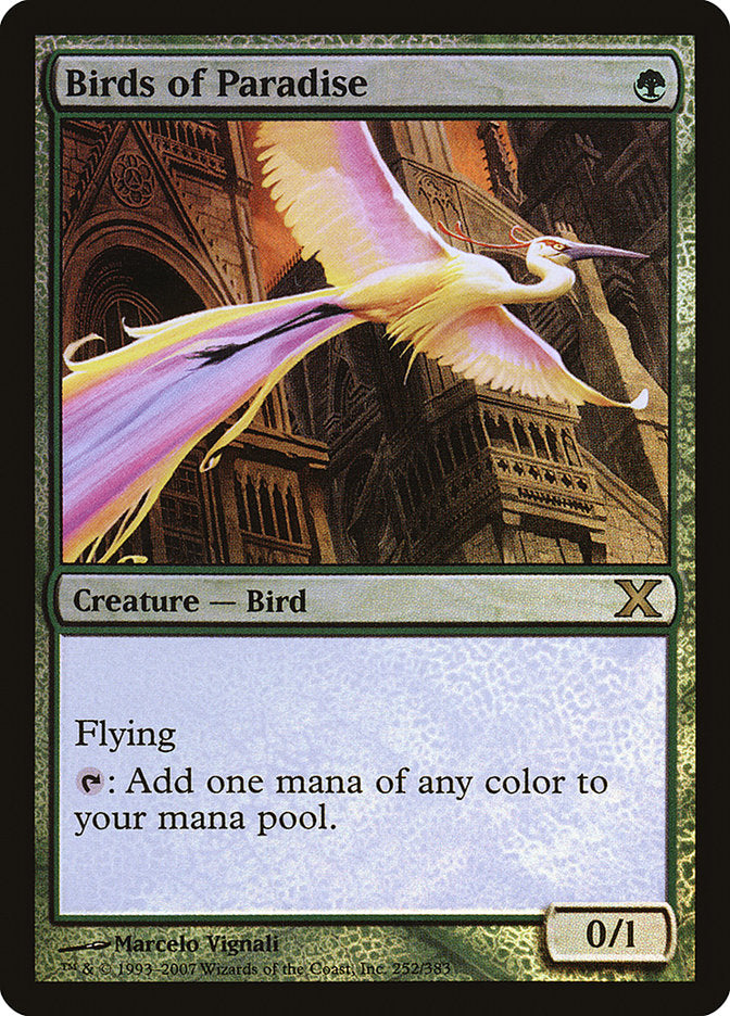 Birds of Paradise (Premium Foil) [Tenth Edition] | Gamer Loot