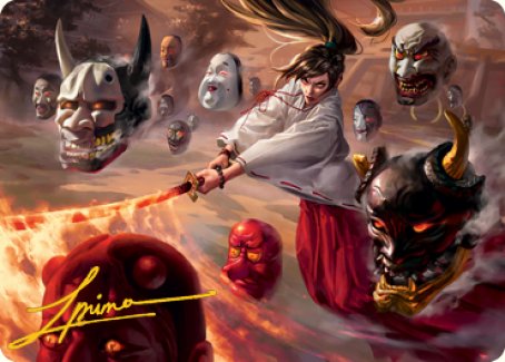 Unquenchable Fury Art Card (Gold-Stamped Signature) [Kamigawa: Neon Dynasty Art Series] | Gamer Loot