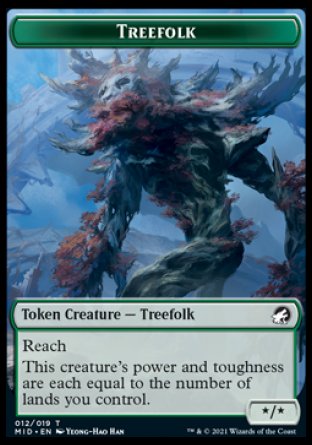 Treefolk Token [Innistrad: Midnight Hunt Tokens] | Gamer Loot