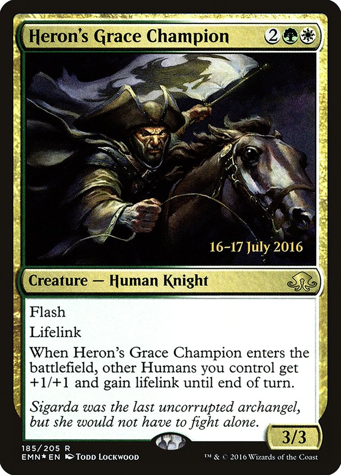 Heron's Grace Champion  [Eldritch Moon Prerelease Promos] | Gamer Loot