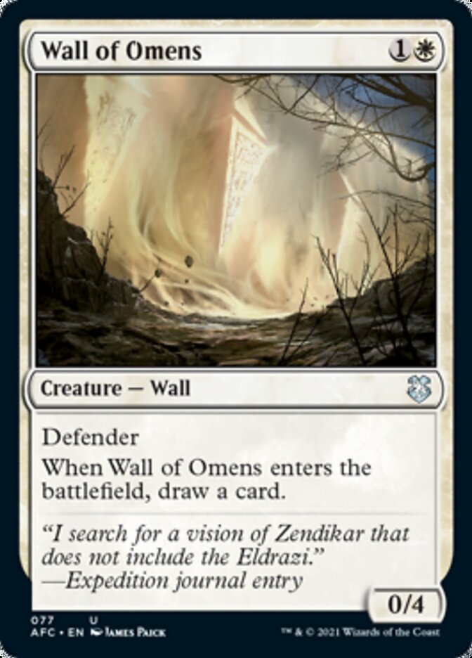 Wall of Omens [Dungeons & Dragons: Adventures in the Forgotten Realms Commander] | Gamer Loot