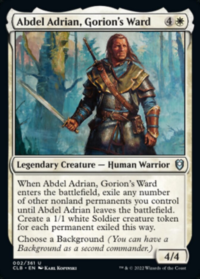 Abdel Adrian, Gorion's Ward [Commander Legends: Battle for Baldur's Gate] | Gamer Loot