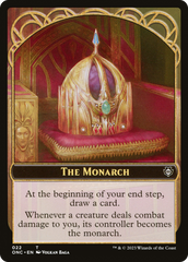 The Monarch // Golem Double-Sided Token [Phyrexia: All Will Be One Commander Tokens] | Gamer Loot