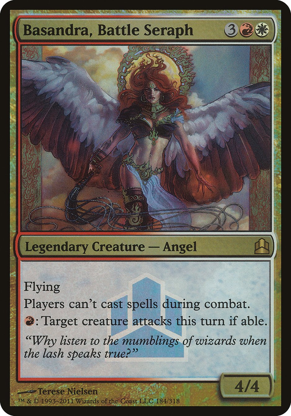 Basandra, Battle Seraph (Launch) (Oversized) [Commander 2011 Launch Party] | Gamer Loot