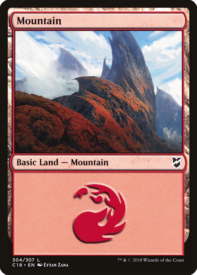 Mountain (304) [Commander 2018] | Gamer Loot