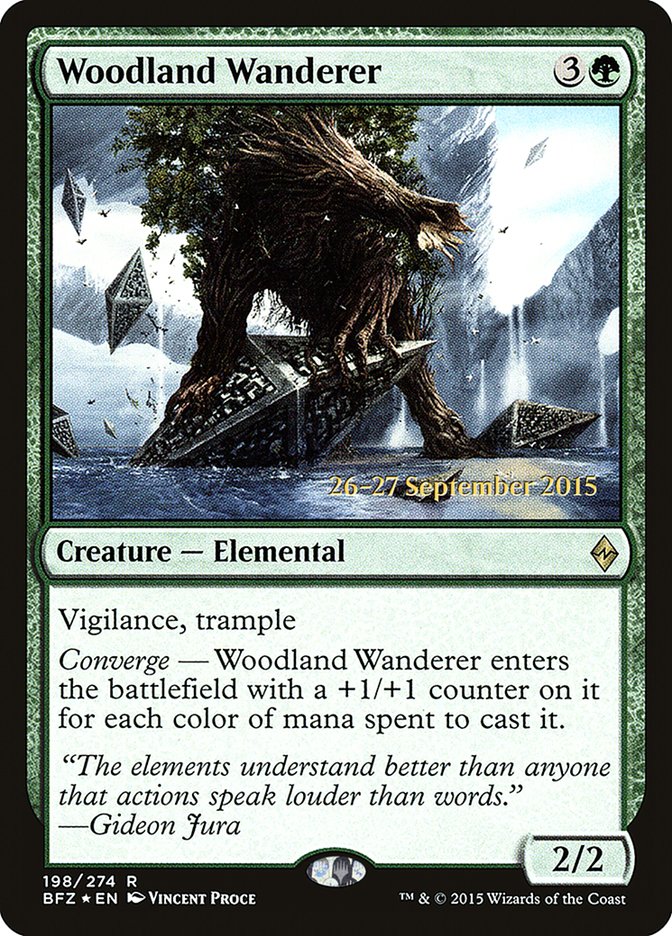 Woodland Wanderer  [Battle for Zendikar Prerelease Promos] | Gamer Loot