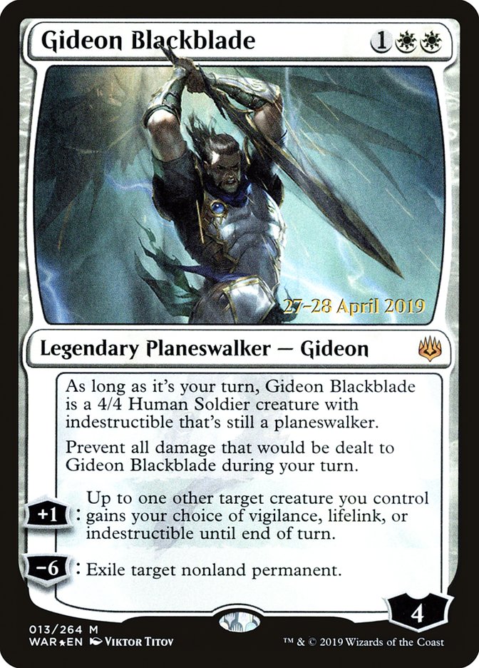 Gideon Blackblade  [War of the Spark Prerelease Promos] | Gamer Loot