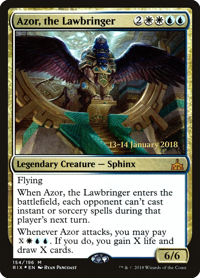 Azor, the Lawbringer [Rivals of Ixalan Prerelease Promos] | Gamer Loot