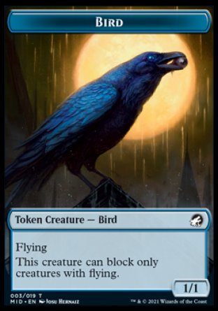 Bird Token [Innistrad: Midnight Hunt Tokens] | Gamer Loot