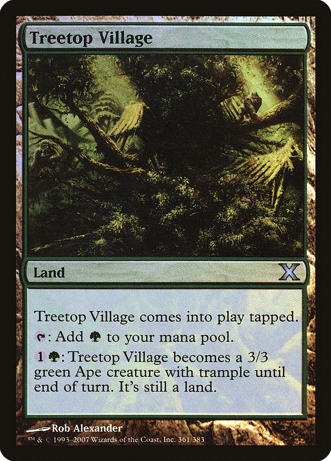 Treetop Village (Premium Foil) [Tenth Edition] | Gamer Loot