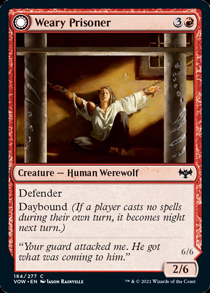 Weary Prisoner // Wrathful Jailbreaker [Innistrad: Crimson Vow] | Gamer Loot