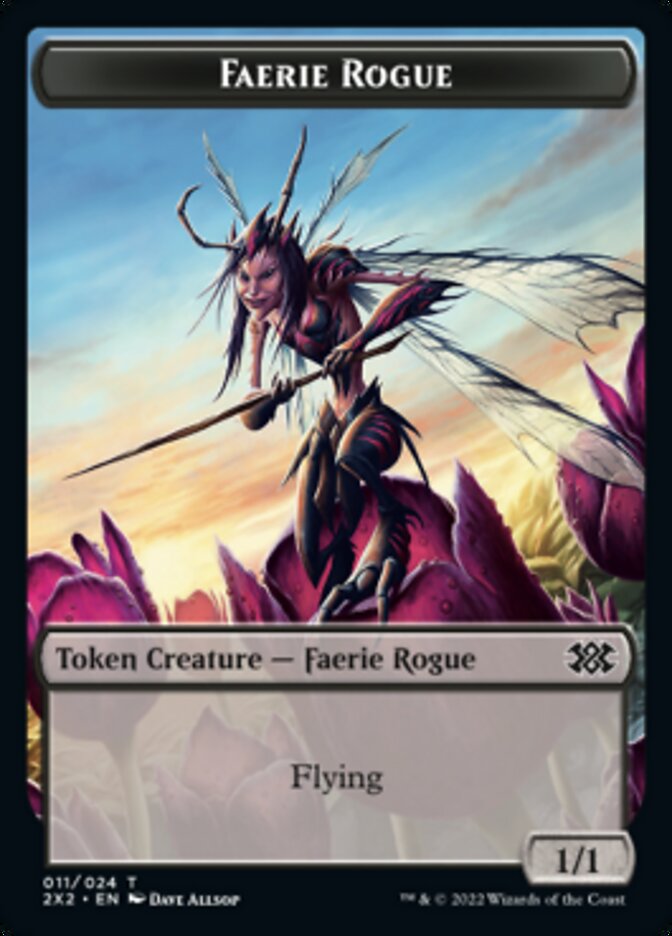 Faerie Rogue // Soldier Double-sided Token [Double Masters 2022 Tokens] | Gamer Loot