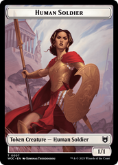 Pirate // Human Soldier Double-Sided Token [Wilds of Eldraine Commander Tokens] | Gamer Loot