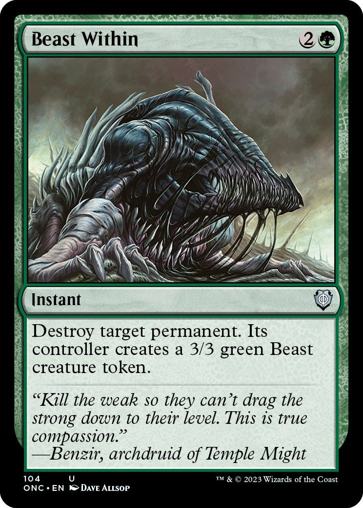 Beast Within [Phyrexia: All Will Be One Commander] | Gamer Loot