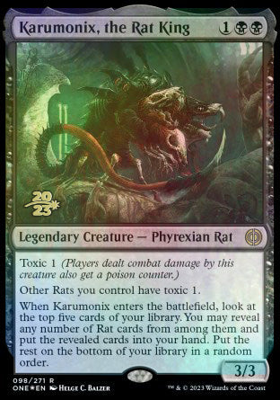 Karumonix, the Rat King [Phyrexia: All Will Be One Prerelease Promos] | Gamer Loot