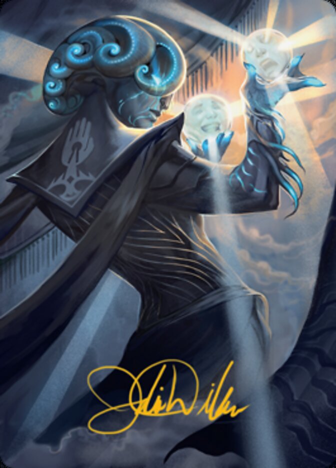 Queza, Augur of Agonies Art Card (Gold-Stamped Signature) [Streets of New Capenna Art Series] | Gamer Loot