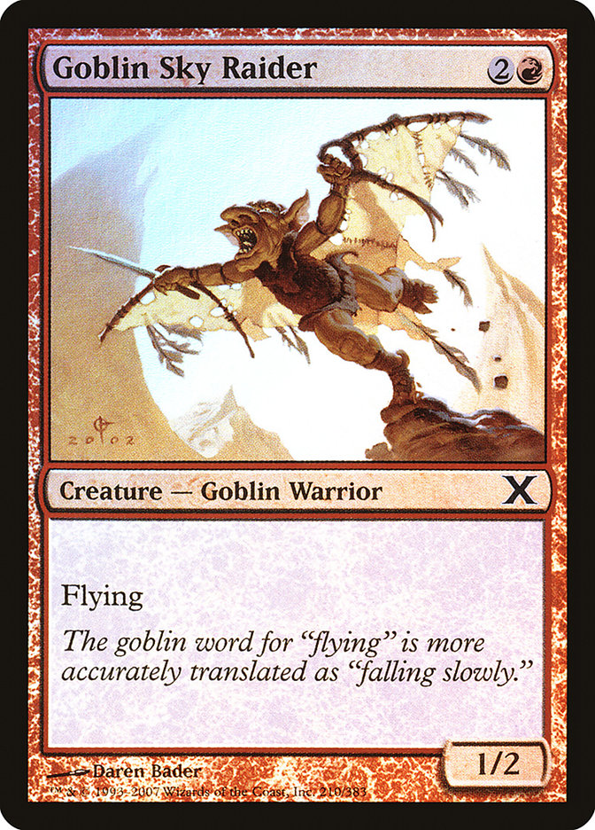 Goblin Sky Raider (Premium Foil) [Tenth Edition] | Gamer Loot