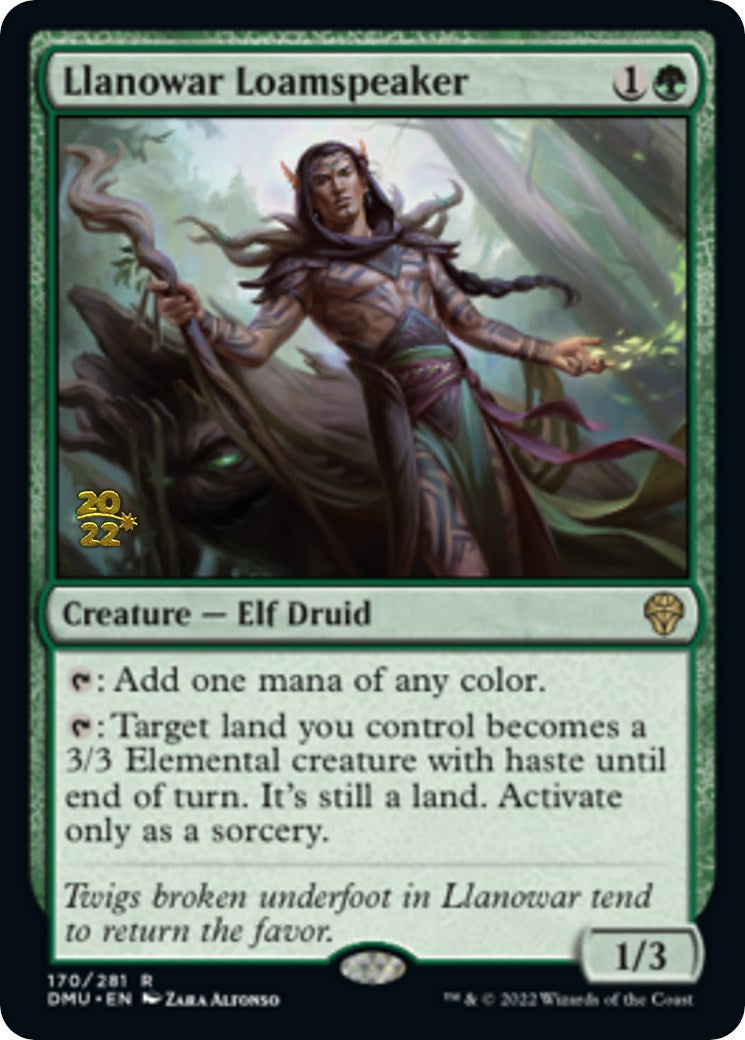 Llanowar Loamspeaker [Dominaria United Prerelease Promos] | Gamer Loot