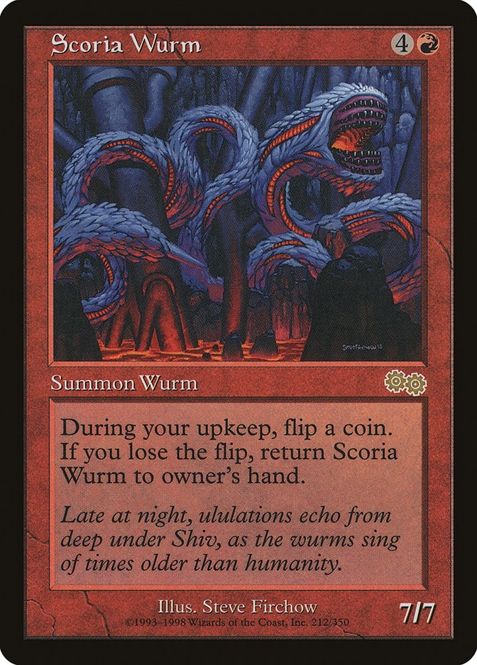 Scoria Wurm [Urza's Saga] | Gamer Loot