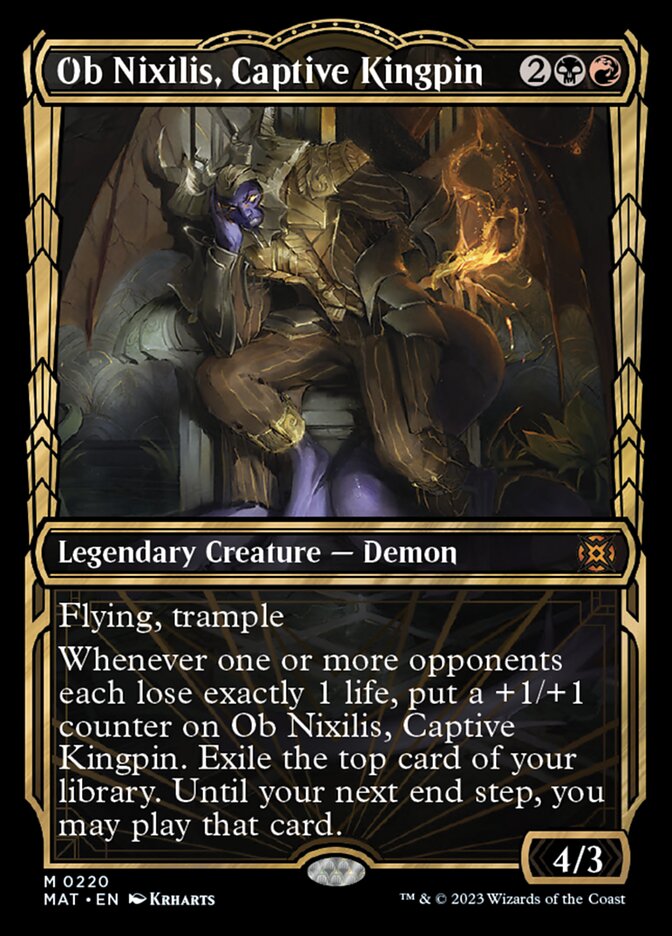 Ob Nixilis, Captive Kingpin (Showcase Halo Foil) [March of the Machine: The Aftermath] | Gamer Loot