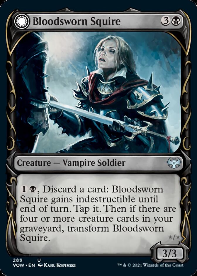 Bloodsworn Squire // Bloodsworn Knight (Showcase Fang Frame) [Innistrad: Crimson Vow] | Gamer Loot