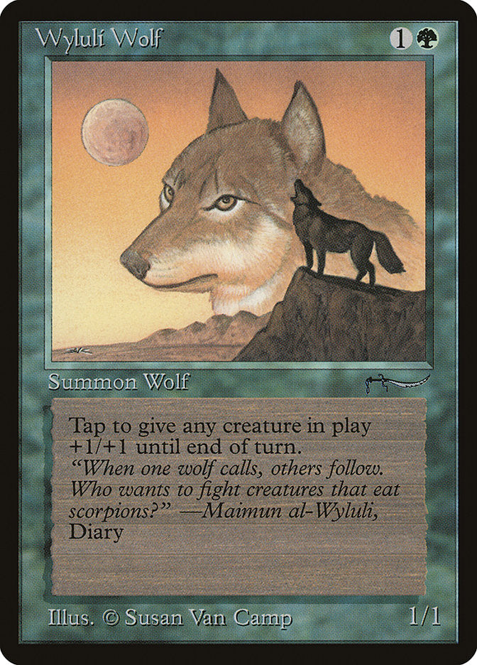 Wyluli Wolf (Light Mana Cost) [Arabian Nights] | Gamer Loot