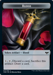 Blood // Human Soldier Double-sided Token [Innistrad: Crimson Vow Tokens] | Gamer Loot