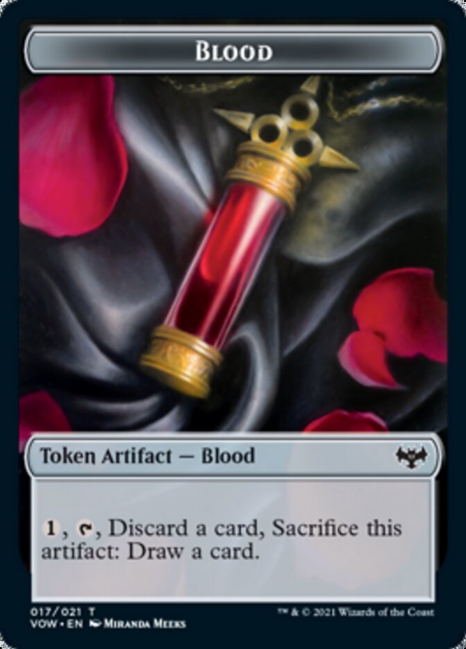 Blood // Spirit (003) Double-sided Token [Innistrad: Crimson Vow Tokens] | Gamer Loot