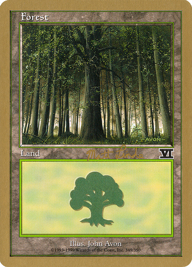 Forest (ml349) (Matt Linde) [World Championship Decks 1999] | Gamer Loot