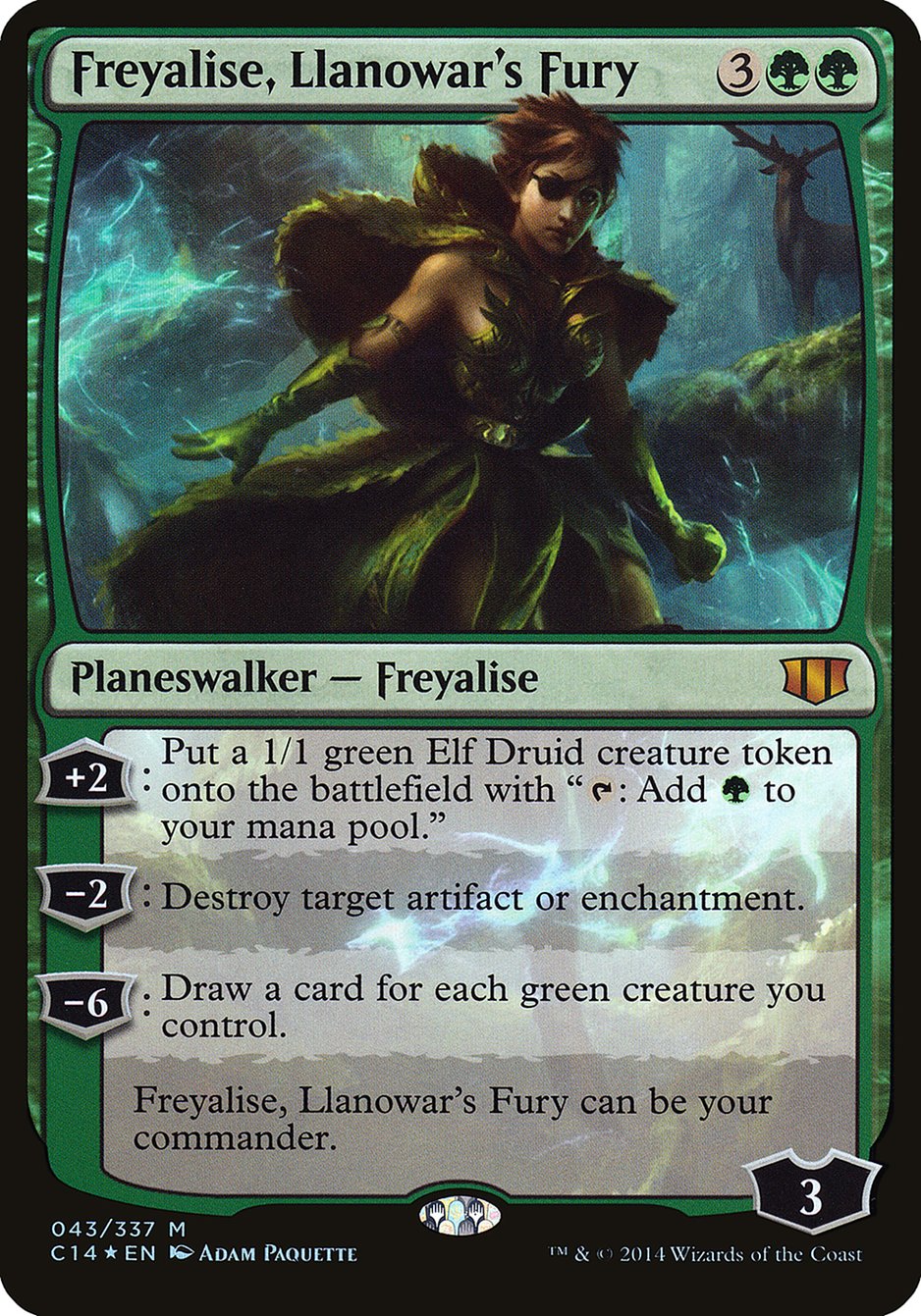 Freyalise, Llanowar's Fury (Oversized) [Commander 2014 Oversized] | Gamer Loot