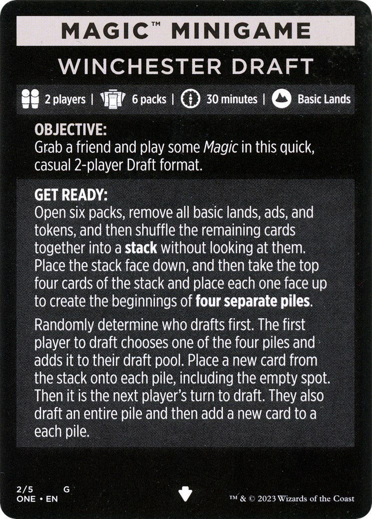 Winchester Draft (Magic Minigame) [Phyrexia: All Will Be One Minigame] | Gamer Loot