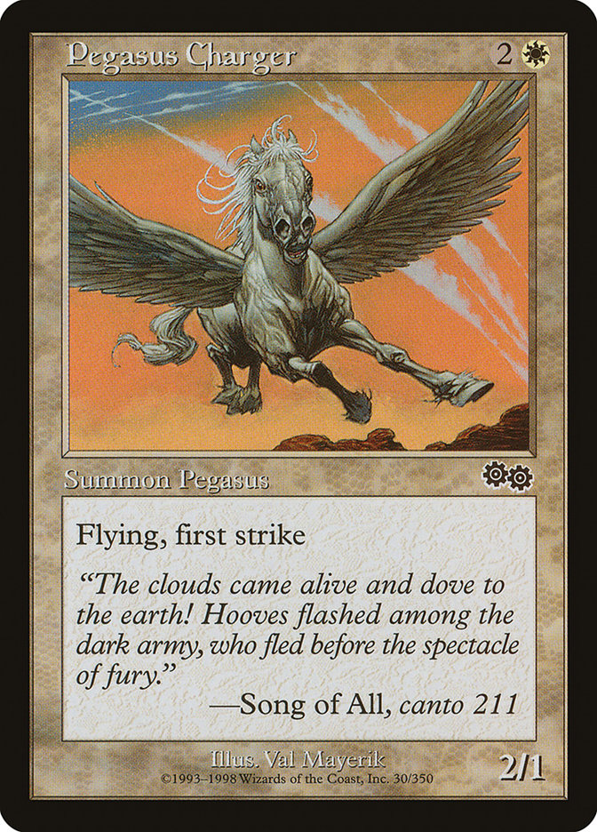 Pegasus Charger [Urza's Saga] | Gamer Loot