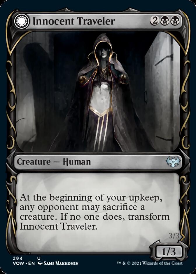 Innocent Traveler // Malicious Invader (Showcase Fang Frame) [Innistrad: Crimson Vow] | Gamer Loot