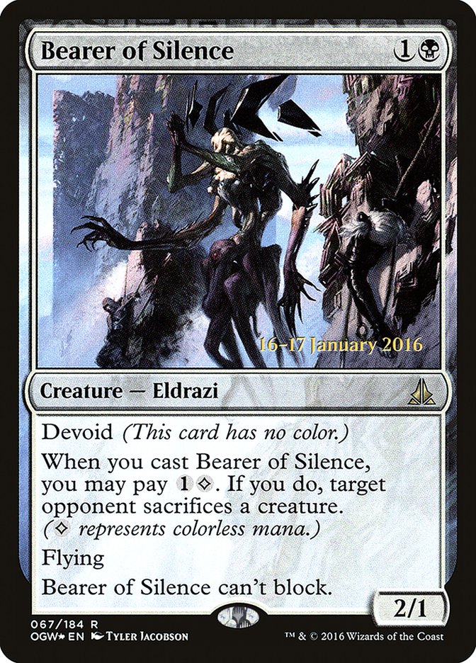 Bearer of Silence [Oath of the Gatewatch Prerelease Promos] | Gamer Loot