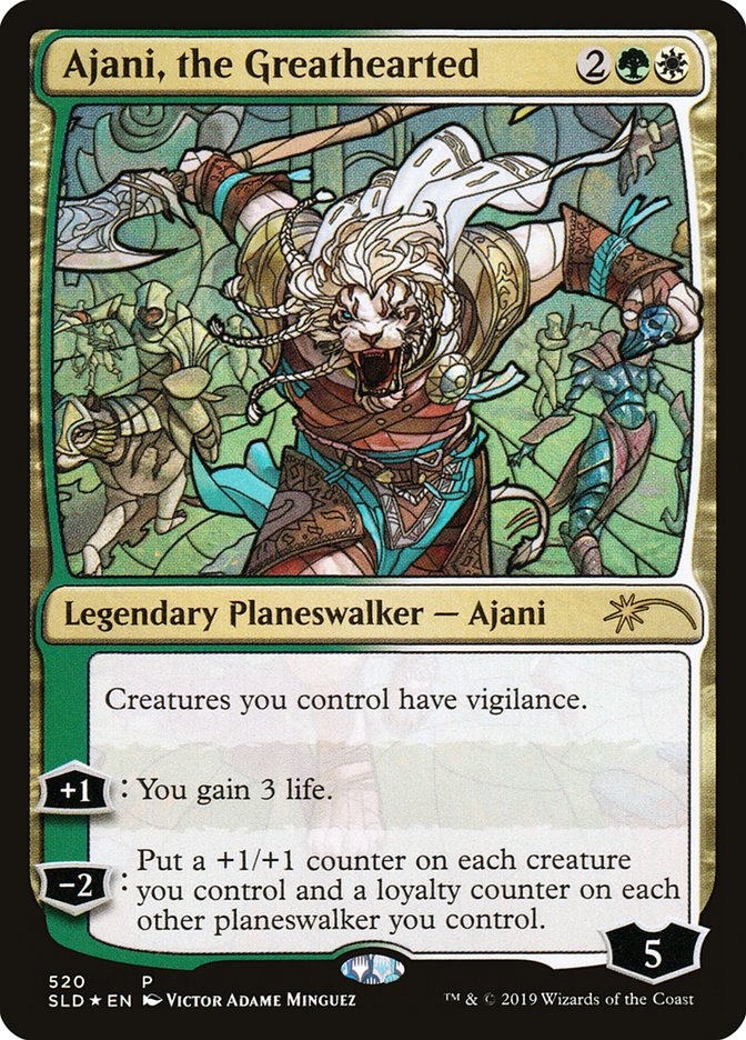 Ajani, the Greathearted (Stained Glass) [Secret Lair Drop Promos] | Gamer Loot