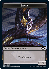 Snake // Zombie Double-sided Token [Commander Collection: Black Tokens] | Gamer Loot